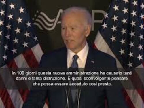 Biden: "In soli 100 giorni da nuova amministrazione tanti danni e distruzione"