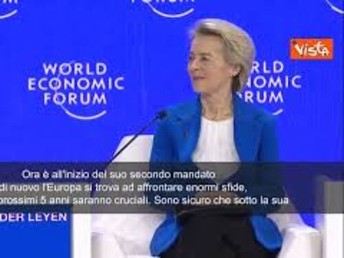 Klaus Schwab inaugura Davos con von der Leyen: “I prossimi 5 anni cruciali per l’Ue” - SOTTOTITOLI