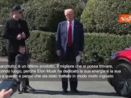 Trump compra Tesla e la prova alla Casa Bianca: Ottimo prodotto, Musk trattato ingiustamente