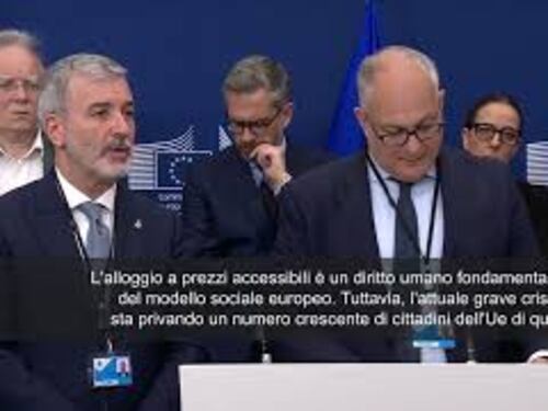 Emergenza abitativa, Gualtieri a Bruxelles: Usare fondi Pnrr rimasti per case popolari
