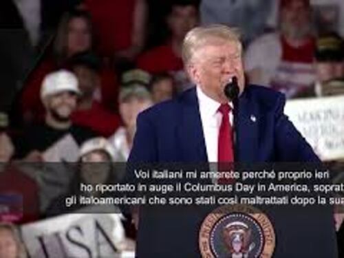 Trump: "Italiani mi amano perché ho riportato in auge Columbus Day"