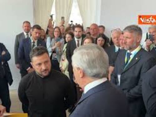 Conferenza sulla ricostruzione dell'Ucraina, il ministro Tajani accoglie il Presidente Zelensky