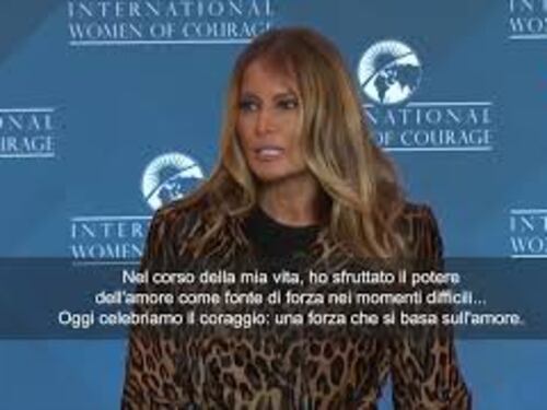 Melania Trump premia donne coraggiose: Amore per me fonte di forza in momenti difficili