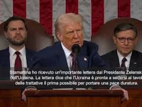 Trump al Congresso: "Lettera da Zelensky, è pronto per la pace"