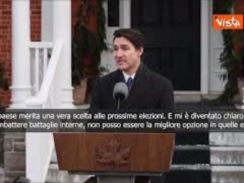 Trudeau si dimette: "Canada merita una vera scelta alle prossime elezioni"