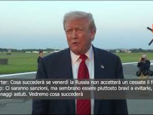 Trump: Se non si arriverà a cessate il fuoco, contro Russia ci saranno sanzioni