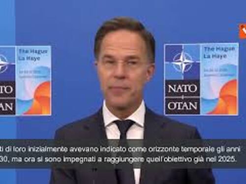 Rutte: "Tutti i Paesi Nato dovranno raggiungere il 2% per la difesa entro il 2025"