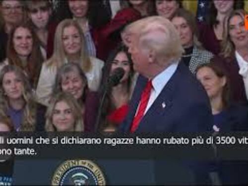 Trump: Gli uomini che si dichiarano ragazze hanno rubato 3500 vittorie alle atlete donne