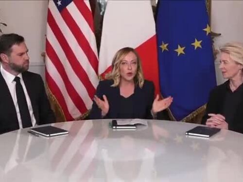 Meloni, Vance e von der Leyen a Palazzo Chigi prima del vertice Ue-Usa