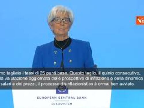 Bce taglia i tassi di 25 punti base. Lagarde: "L'economia Ue rimarrà debole"