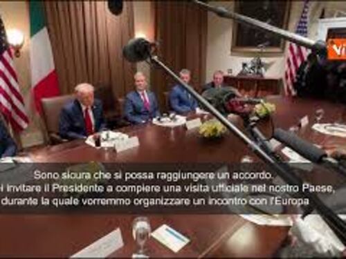 Meloni: "Certa che troveremo accordo. Qui per invitare Trump in Italia"
