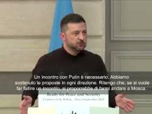 Zelensky: Un incontro con Putin è necessario, ma se propone Mosca vuol farlo fallire