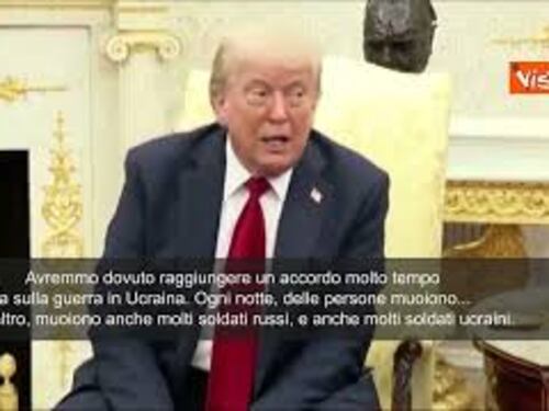 Guerra Ucraina, Trump: Avremmo dovuto trovare accordo da tempo, le persone continuano a morire