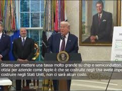 Trump: Dazi al 100% su chip e semiconduttori che entrano in Usa
