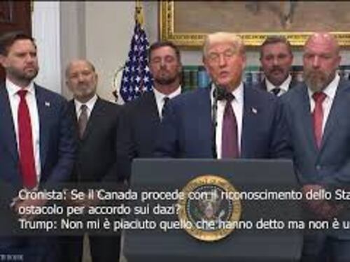 Trump: Decisione del Canada di riconoscere Palestina? Non mi è piaciuta