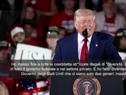 Trump: "Ho messo fine alle str*nzate woke, esistono solo due sessi, maschio e femmina"