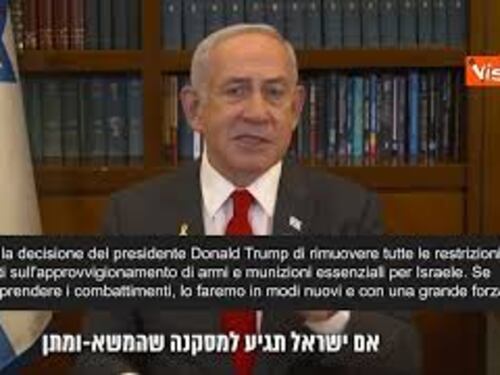 Netanyahu: "Trump ha tolto restrizioni sulle armi a Israele”