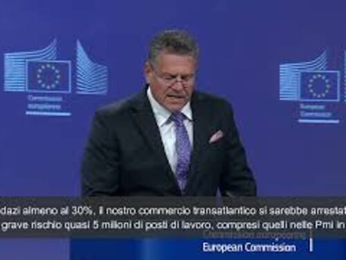 Dazi, Šefčovič: "Senza l'accordo gli scambi con gli Usa sarebbero crollati"