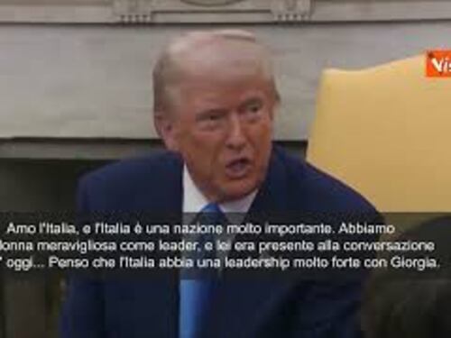 Trump riceve Macron, poi elogia Meloni: "Grande leader, Italia alleato molto importante" SOTTOTITOLI