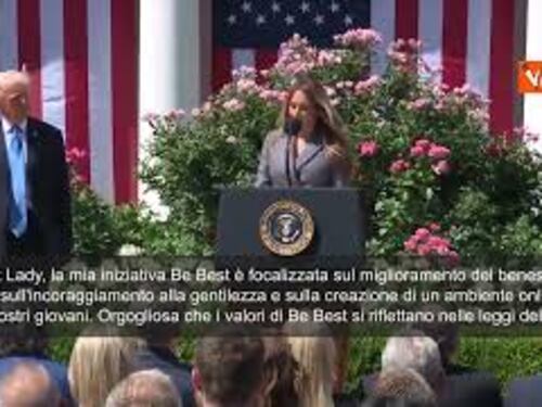 Melania Trump: Mia iniziativa Be Best per migliorare benessere bambini e giovani
