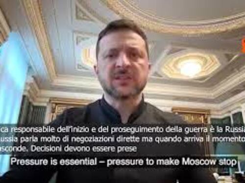 Zelensky: La Russia parla spesso di negoziazioni ma quando arriva il momento si nasconde