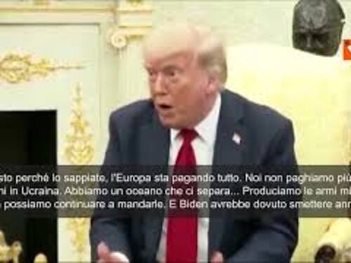 Trump: "Noi non paghiamo più per le armi in ucraina, lo sta facendo l'Europa"