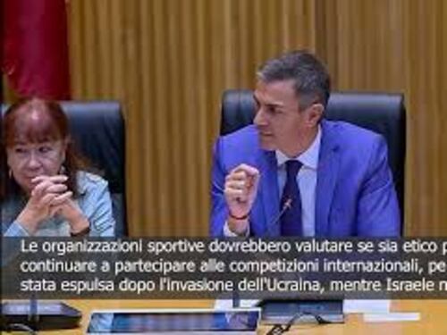 Sanchez: Organizzazioni sportive valutino se sia etico che Israele partecipi a competizioni