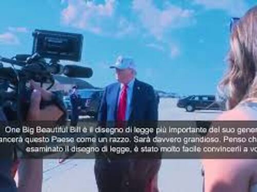 Trump: "One Big Beautiful Bill lancerà gli Stati Uniti come un razzo"