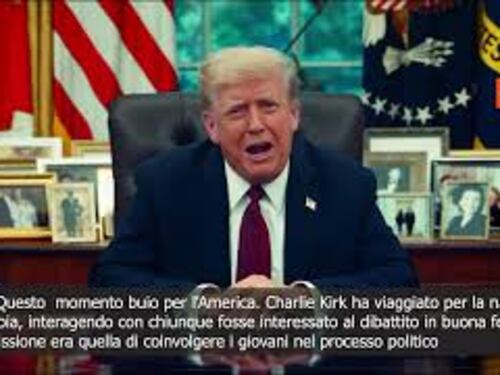 Assassinio di Charlie Kirk, Trump: E' un momento buio per l'America