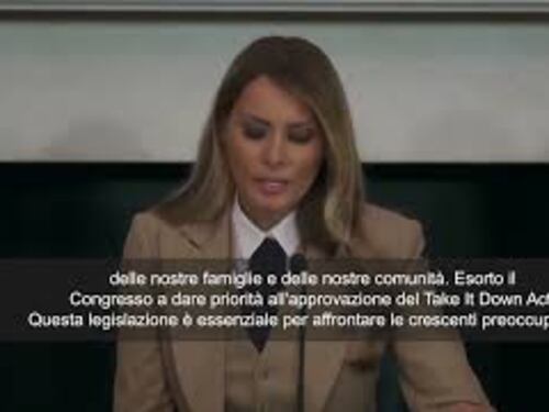 Melania Trump a Capitol Hill promuove la legge contro il revenge porn