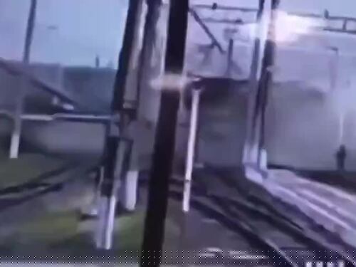 Kursk, il crollo del ponte ferroviario