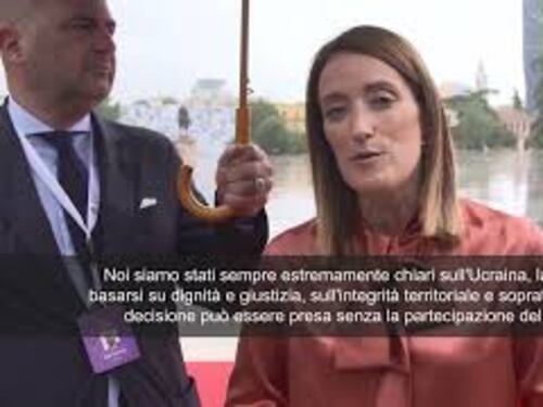 Metsola: In Ucraina pace basata su dignità e giustizia, noi sempre al fianco di Kiev