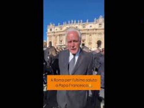 Eugenio Giani ai funerali di Papa Francesco: "Ha segnato la storia dell'umanità"