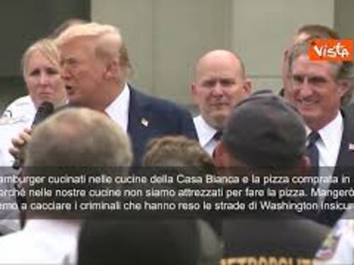Trump a guardia Nazionale Washington: Vi ho portato hamburger cucinati alla Casa Bianca e pizza