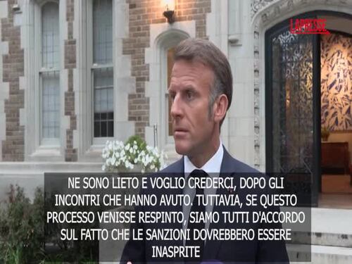 Ucraina, Macron: "Se negoziati falliscono aumentare sanzioni"