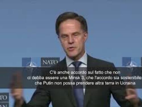 Rutte (Nato): "In Ucraina non ci sia una Minsk 3, tutti devono essere d'accordo"