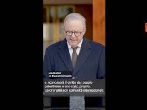 Albanese (Primo Ministro Australia): A settembre l'Australia riconoscerà lo stato di Palestina