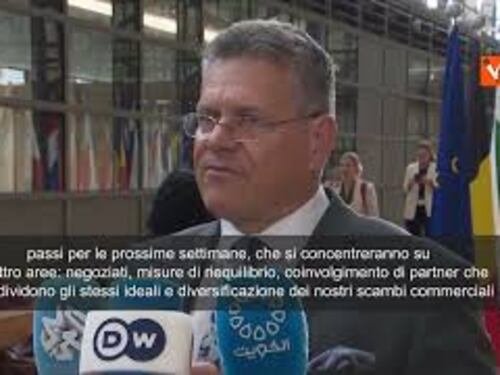 Commissario Ue Commercio Sefcovic: Dazi al 30% proibitivi per scambi commerciali con Usa