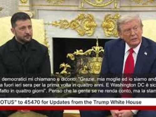 Trump: "Washington era il posto più pericoloso al mondo". Zelensky lo guarda sorpreso