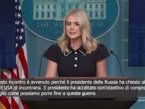 Leavitt (portavoce Trump): Esclusione Zelensky a incontro con Putin? Trump spera in trilaterale