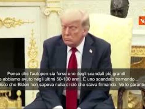 Trump: Autopen peggior scandalo di ultimi 50-100 anni. Biden non aveva idea di ciò che firmava