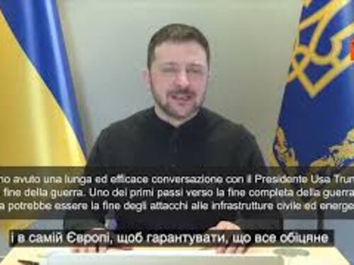 Zelensky su Trump: Stop attacchi a infrastrutture primo passo per fine guerra SOTTOTITOLI