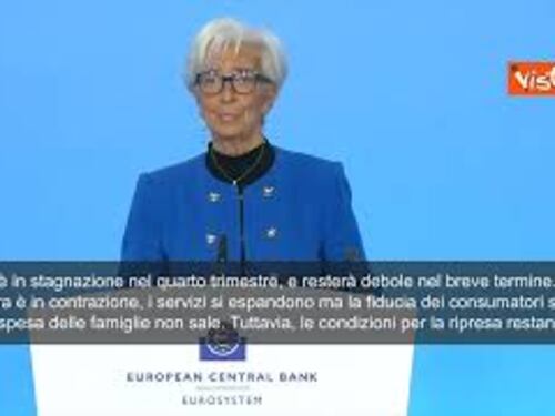 Lagarde (Bce): "Economia nel breve termine debole, ma restano condizioni per ripresa"