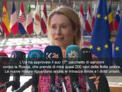 Kallas: Vogliamo vedere azioni forti dagli Usa su Mosca