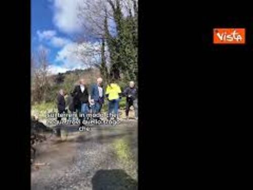Maltempo Toscana, sopralluogo Giani su Sr302 fra Borgo e Marradi: "Riaprire presto e in sicurezza"