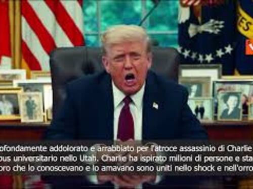 Trump: Sono addolorato e arrabbiato per l'atroce assassinio di Charlie Kirk, era un patriota