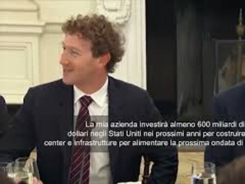 Zuckeberg con Trump alla Casa Bianca: Investo 600 miliardi negli Usa entro 2028