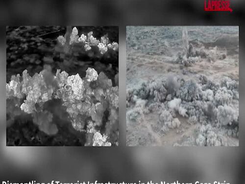 Gaza, colpiti tunnel e pozzi: le esplosioni nel video diffuso dall'esercito israeliano