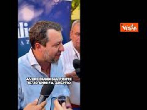 Ponte sullo Sretto, Salvini: Non averlo sarebbe follia, chi lo contesta è contro l'Italia