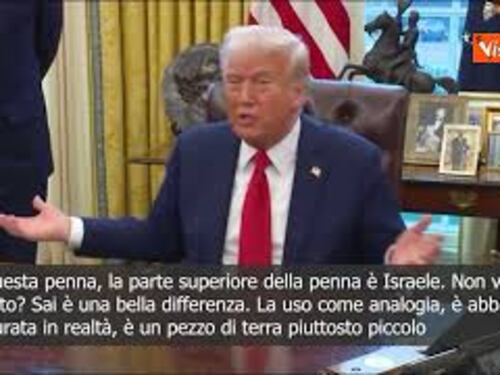 Trump: Annessione Cisgiordania a Israele? Non parlo, ma Israele ha un territorio piccolo SOTTOTITOLI